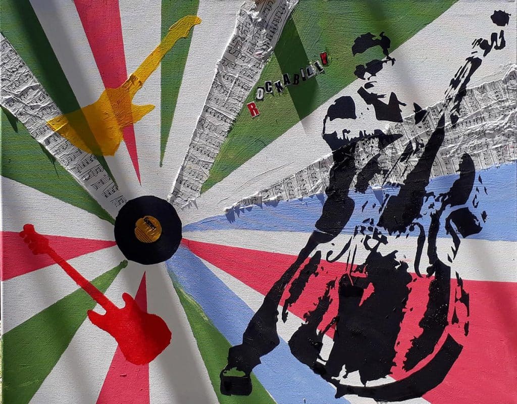 Mixed media team building peinture 